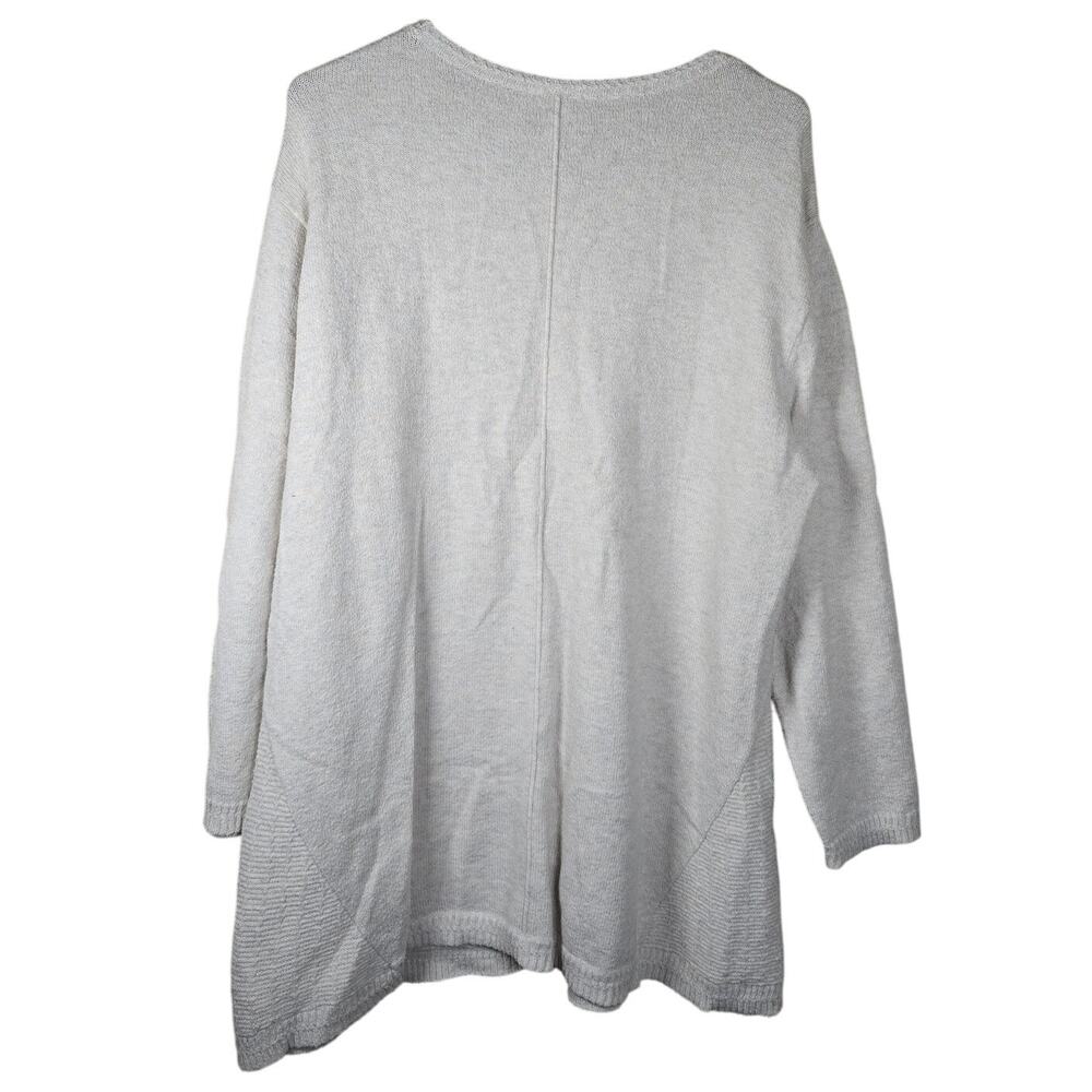 J Jill Sweater Womens Medium Beige Textured Knit Tunic Minimalist Cozy Neutral - Picture 4 of 7